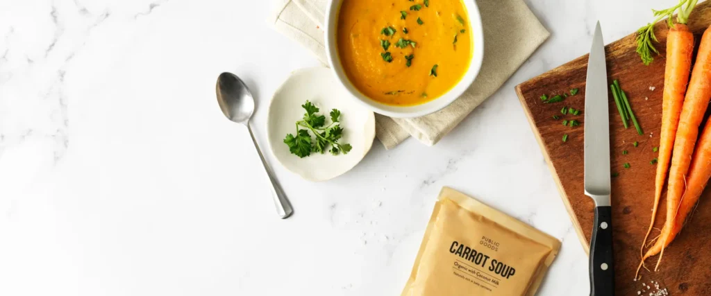 organic carrot soup