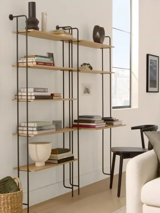shelves made from reclaimed wood