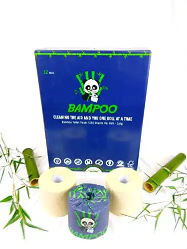 Bampoo Premium 100% Bamboo Toilet Paper 3 PLY