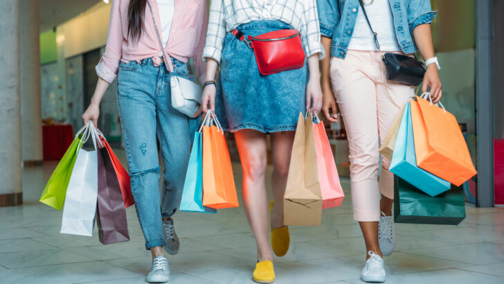 women shopping at mall