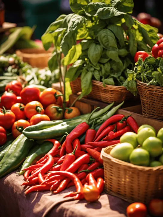 plastic free food at farmers market